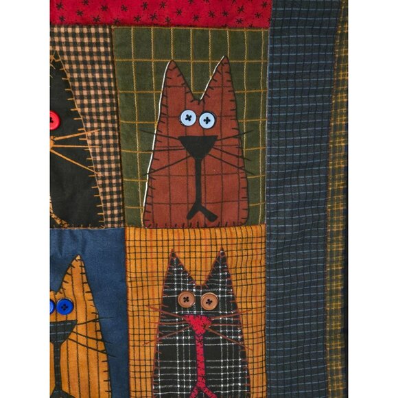 Handcrafted Alley Cat Tales Wall Hanging by Spring Industries Finished Farmhouse - Picture 3 of 9